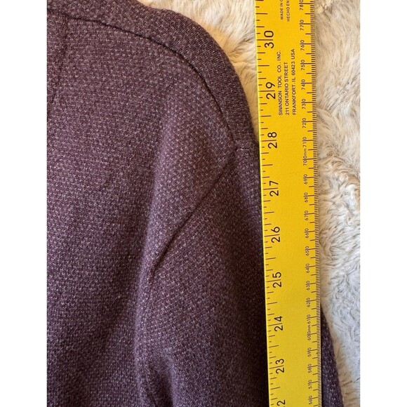 Nordstrom Mens Shop Sweater XL Wool Blend Maroon Long Sleeve - Picture 8 of 9